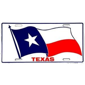 Texas Waiving State Flag License Plate